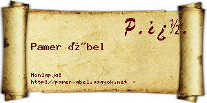 Pamer Ábel névjegykártya